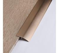 Rampe de Seuil Aluminium Seuil de Porte Barre de Seuil Rattrapage Bande de Transition Profilé de Transition,Convient pour Pente de 6-12mm(Or Cuivré, 1m×4.3cm)