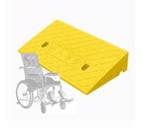 Rampe de seuil antidérapante portable for fauteuil roulant, déambulateur, scooter - Rampe de trottoir robuste for une mobilité sûre(Yellow,49x13x3cm)