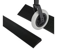 Rampe de seuil de porte - 900 x 80 x (10-30) mm - Rampe de seuil en caoutchouc - Charge maximale : 800 kg - Pour fauteuil roulant, poussette, déambulateur ou scooter électrique (2 cm de hauteur)