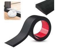 Rampe de seuil de porte 900 x 80 x (10-30) mm - Rampe en caoutchouc autocollante en caoutchouc plein - Antidérapante - Pour déambulateur, poussette, e-scooter, rampe - Charge maximale : 1000 kg - Noir