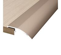 Rampe de seuil de porte en aluminium de 120 cm ou 150 cm de long, profilés de transition rattrapage de niveau de 8 à 12 mm, barre de seuil pour carrelage, moquette(Rose gold,4.5x100cm)