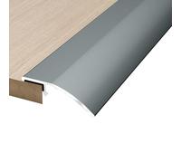 Rampe de seuil de porte en aluminium de 120 cm ou 150 cm de long, profilés de transition rattrapage de niveau de 8 à 12 mm, barre de seuil pour carrelage, moquette(Gray,4.5x150cm)