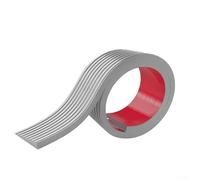 Rampe de seuil de porte en caoutchouc de 1 m - Accès au sol pour scooter - Réduit la différence de hauteur pour l'intérieur - Bande avec support pour fauteuil roulant et poussette (gris, 1 m)