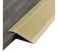 Rampe de seuil de porte noire mate de 10 cm pour sols en bois et vinyle, seuils de porte en métal pour une utilisation en intérieur et solution de transition élégante