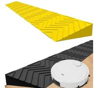 Rampe de Seuil de Porte, rampe antidérapante pour fauteuils roulants, tapis de rampe pour trottoir facilitant l'accès aux robots aspirateurs, aux escaliers et aux trottinettes(Yellow,100 * 8 * 2CM)