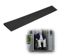 Rampe de seuil de porte, rampe de seuil, robot aspirateur, surface antidérapante, pour aspirateur, poussette, déambulateur ou scooter (noir, 90 x 6 x 2,5 cm)