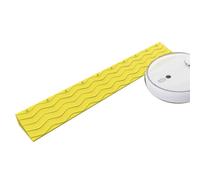 Rampe de seuil de Salle de Bain Portable et écologique - Rampe for Fauteuil Roulant avec Une Hauteur de 2/5'' à 4'' for Porte/Porche,(Yellow,100x8x2cm)