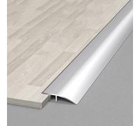 Rampe De Seuil En Aluminium, Bande De Transition En Métal Pour Bois À Carrelage, Barre De Seuil Pour Sol Irrégulier Hauteur 0.8-3.5cm, Rampe D'entrée, Bandes De Garniture De Tapis(Silver,4.2cm)