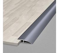 Rampe De Seuil En Aluminium, Bande De Transition En Métal Pour Bois À Carrelage, Barre De Seuil Pour Sol Irrégulier Hauteur 0.8-3.5cm, Rampe D'entrée, Bandes De Garniture De Tapis(IronGray,4.2cm)