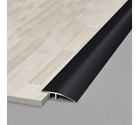 Rampe De Seuil En Aluminium, Bande De Transition En Métal Pour Bois À Carrelage, Barre De Seuil Pour Sol Irrégulier Hauteur 0.8-3.5cm, Rampe D'entrée, Bandes De Garniture De Tapis(Black,4.2cm)