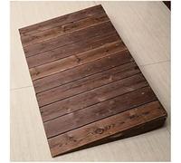 Rampe De Seuil en Bois, Rampes De Trottoir Extérieures, Pin Antidérapant sans Aide à L’Eau en Montée, Rampe D’accès pour Chariot en Fauteuil Roulant, Brown, 90x35x120cm