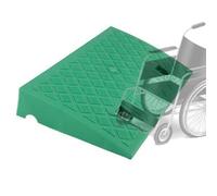 Rampe de seuil en plastique de 2,8 à 5 pouces de hauteur - Rampe de trottoir for fauteuil roulant et scooter for allée et garage(Green,4.3in)