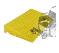 Rampe de seuil en Plastique for fauteuils roulants et Scooters - Hauteur de 2,8 à 5 Pouces, Rampe de Trottoir antidérapante for allée et Garage(Yellow,3.5in)