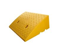 Rampe de seuil Portable pour Fauteuil Roulant, Scooter, vélo, Moto, Voiture, Camion, allée, Garage, Trottoir, Chargement de Chargement, rampes de Bordure en Plastique Robustes Jaune 50x27x7cm