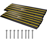 Rampe de seuil pour fauteuil roulant et trottoir - 2x rampe de seuil de porte capacité de charge 15 tonnes - Accès sans barrière