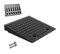 Rampe De Seuil, Rampe pour Fauteuil Roulant, Hauteur 9cm à 20cm, Antidérapante, Generic (ODOZEZXBO-50X50X12CM(19.6X19.6X4.7IN)), Caoutchouc Noir
