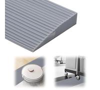 Rampe de seuil, rampes de seuil de porte, rampe pour fauteuil roulant, surface antidérapante, en caoutchouc, rampe de seuil pour fauteuil roulant, poussette, déambulateur ou scooter électrique (gris