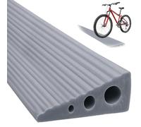 Rampe de Seuil TPE Adhesive, Rattrapage de Niveau 2 cm - Barre de Seuil Antidérapante pour Robot Aspirateur, Fauteuil Roulant, Poussette, Scooter - Charge 500kg - Gris - 100 x 6 cm