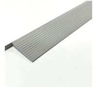 Rampe de Seuil Trottoir Découpable Caoutchouc Rampe Accès Fauteuil Roulant Antidérapante Bande Adhésive Double Face for Entrée Porte Salles de Bain(Gray,0.9m-1cm rise)