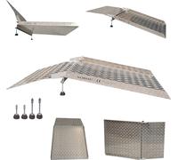 Rampe de seuil WORHAN Mobil Réglage en hauteur variable Plate-forme de chargement Rampes à marches Rampe pour fauteuil roulant Rampe en aluminium Rampe de seuil TR127