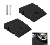 Rampe de trottoir haute portable pour allée, trottoir, moto, scooter, voiture, avec 2 boulons d'extension (2, hauteur : 7 cm)