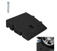 Rampe de trottoir portable pour fauteuil roulant - Rampe d'accès en plastique pour voiture et vélo - Rampe de seuil de porte avec boulons d'extension (27 x 25 x 7 cm)