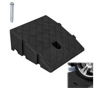 Rampe de trottoir portable pour fauteuil roulant - Rampe d'accès en plastique pour voiture et vélo - Rampe de seuil de porte avec boulons d'extension (27 x 25 x 11 cm)