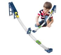 Rampe de Voiture pour Tout-Petits - Piste de Course pour 2 Mini Voitures, Jouet Coulissant avec Lanceur de catapulte, éducatif Robuste | Ensemble de Jeu Amusant et engageant pour Les Tout-Petits, Les