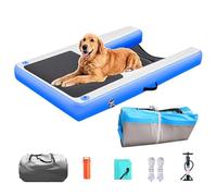 Rampe d'eau gonflable pour chien - Échelle flottante robuste pour piscine, lac, mer - Escalier pliable antidérapant pour chien avec pompe de gonflage