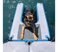 Rampe d'eau gonflable pour chien pour un accès facile à la piscine, plate-forme antidérapante en EVA et marches 3D pour une natation sûre, ponton, quai