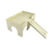Rampe d'escalade en bois naturel pour petits hamsters nains Jouet à mâcher pour petits animaux