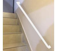 Rampe d'escalier - 180cm 2m 240cm 3m Mains courantes pour escaliers extérieurs intérieurs Montage Mural Balustrade Garde-Corps en Fer forgé, Barre d'appui antidérapante, Blanc (Size : 200cm)