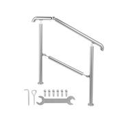 Rampe d'Escalier Acier Rampe Escalier Extérieur Réglable 2 à 3 Marches