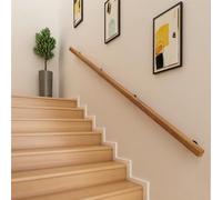 Rampe d'escalier antidérapante en bois avec supports réglables de 36,6 m (210 cm) durable et élégante pour des escaliers sûrs