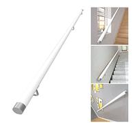 Rampe D'Escalier Antidérapante En Pin Blanc Pour Intérieur Et Extérieur, Barres D'Appui Murales Avec 2 Supports Pour Escaliers, Villas, Lofts, Couloirs Et Greniers/1.6Ft/50Cm