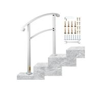 Rampe d'Escalier Arche Noire Transition 3 Marches Blanche Exterieur 52,5cm Hauteur