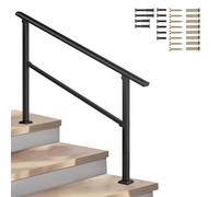 Rampe d'escalier au sol pour 1 ou 3 marches, rampe de terrasse antidérapante, rampes de transition réglables pour maison, jardin, couloir, loft, garde-corps antidérapant(C,120cm/47inch)