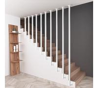 Rampe D'Escalier Blanche En Fer Forgé, Rampe D'Escalier En Forme de L, Garde-Corps Pour Couloir, Grenier, Marche, Poteau de Clôture/Color/2.6Ft/80Cm