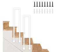 Rampe d'escalier Blanche en U, Rampe d'escalier latérale de 35-100cm, Barre d'appui antidérapante pour marches intérieures et extérieures, pour Villa, Jardin, Porche(100cm)