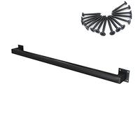 Rampe d'escalier carrée noire à fixation murale industrielle galvanisée antidérapante pour intérieur et extérieur Décoration de la maison Sécurité et mise à niveau du style