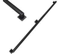 Rampe d'escalier carrée noire de 1 à 6 m pour intérieur/extérieur - 210 cm - Fixation murale - Pour escaliers, couloirs et balcons - Design élégant