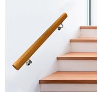 Rampe d'escalier de 1 à 4,5 m à montage mural pour escaliers, barre d'appui, rampe d'escalier en bois, main courante pour extérieur et intérieur, porche, terrasse, garde-corps (taille : 350 cm)