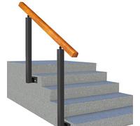 Rampe d'escalier d'extérieur en métal forgé pour escaliers 90 cm de longueur 95 cm de hauteur Idéal pour une utilisation en extérieur