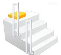 Rampe d'escalier d'extérieur moderne en fer forgé pour marches en béton ou en bois, barre de support de sécurité pour couloirs et escaliers, solution de transition durable et élégante