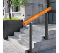 Rampe d'escalier d'extérieur réglable à double poteau en fer forgé pour 03 marches Barre de soutien de sécurité avec supports d'angle Garde-corps d'escalier de jardin