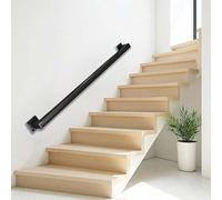 Rampe d'escalier d'intérieur noire murale pour utilisation en extérieur, décoration de la maison, balcon et loft - Idéale pour les crèches (540 cm)