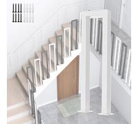 Rampe d'escalier d'intérieur ou d'extérieur en forme de U de 65 cm - Blanc - Pour escaliers, porche et jardin - Solution de sécurité durable et élégante
