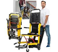 Rampe d'escalier électrique à chenille, pliable et léger, chaise d'escalier Power Crawler pour personnes âgées, chaise de levage d'escalier en alliage d'aluminium, charge maximale 160 kg, jaune