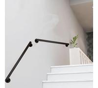 Rampe d'escalier élégante en fer forgé pour utilisation en intérieur/extérieur - Main courante de 1,5 m pour centres commerciaux et bureaux - Avec vis - Design durable et élégant