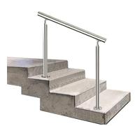 Rampe d'escalier en acier inoxydable à 2 marches à monter au sol, garde-corps en métal, 85 cm de hauteur, idéale pour les marches et les transitions, durable et élégante